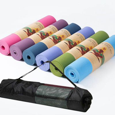 Thảm Tập Yoga TPE 2 Lớp PEAFLO Cao Cấp dày 6mm Kèm Túi
