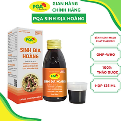 Sinh Địa Hoàng PQA Giúp Thanh Nhiệt Lương Huyết, Hỗ Trợ Làm Tăng Tính Bền Thành Mạch Hộp 125ml