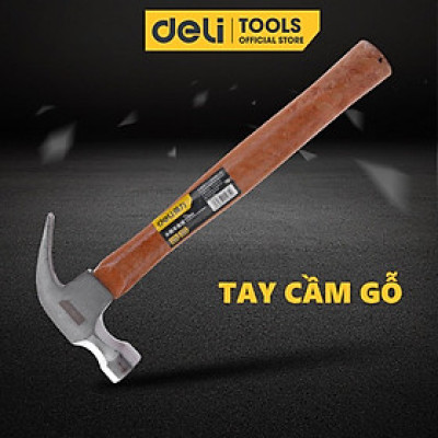 Búa đóng đinh Deli Chất lượng cao - Tay cầm gỗ chắc chắn - Phù hợp sửa chữa vật dụng, nhà cửa - DL5250