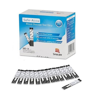 Bộ máy đo đường huyết Safe Accu tặng 1 hộp 25 que thử và hộp 50 kim chích máu