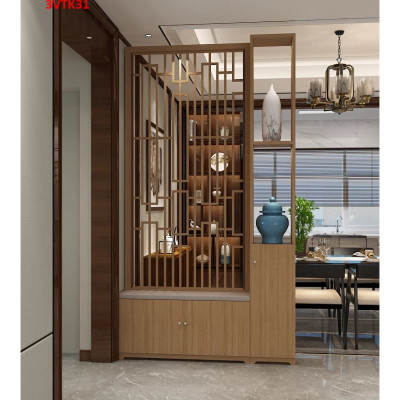 Vách ngăn phòng khách nhà bếp, Tủ kệ vách ngăn phòng 3VTK31 - Nội thất lắp ráp Viễn Đông Adv