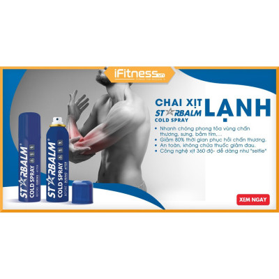 Chai xịt làm lạnh Starbalm - Hà Lan 150ml