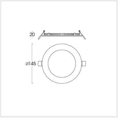 ĐÈN LED ÂM TRẦN LUMAX#RPL130/W-9LED/3K - TRÒN, THÂN NHÔM CLC (Toà nhà, văn phòng, TT mua sắm,nhà hàng,...)