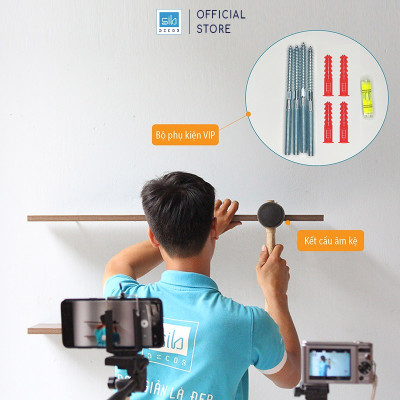 Kệ Sách Gỗ Ô Vuông Cube Tinh Tế SIB Decor KT212