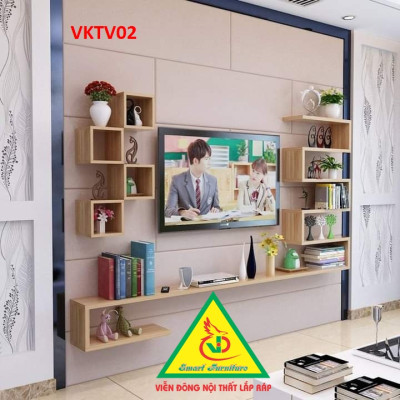 KỆ TI VI TREO TƯỜNG LẮP RÁP VKTV02 - NỘI THẤT LẮP RÁP