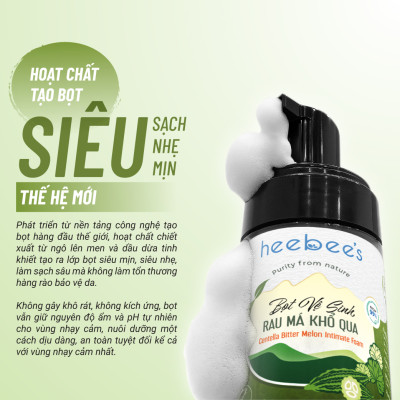 Bọt Vệ Sinh Rau Má Khổ Qua Rừng Thuần Chay Heebee