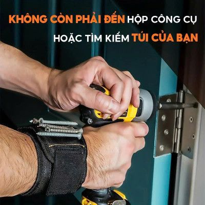 Đai Đeo Tay Nam Châm Giữ Ốc Vít – Dụng Cụ Sửa Chữa Tiện Lợi Cho Thợ