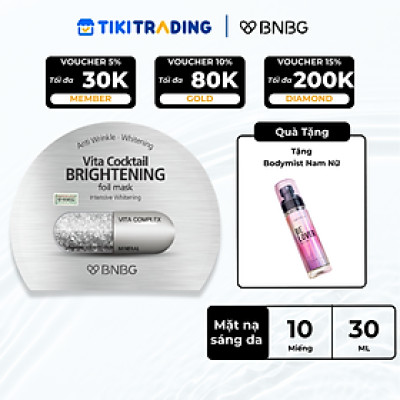 Combo 10 Mặt Nạ Sáng Da BNBG Vita Cocktail BRIGHTENING Foil Mask 30mlx10