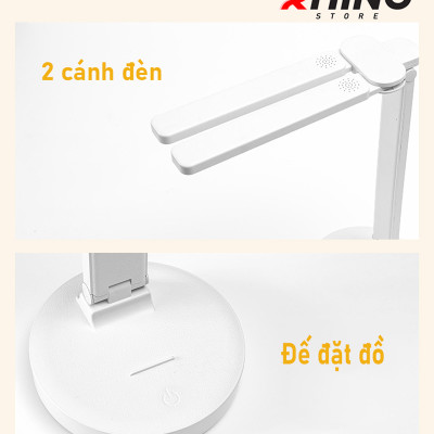 Đèn học LED 3 ánh sáng bảo vệ mắt chống cận cảm ứng Rhino L205, tích điện đa năng làm việc, để bàn học - Hàng chính hãng