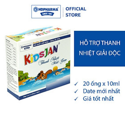 Thực Phẩm BVSK KIDSJAN Thanh Nhiệt Mát Gan - Hỗ Trợ Tăng Cường Chức Năng Gan  (Hộp 4 Vỉ x 5 Ống x 10ml)