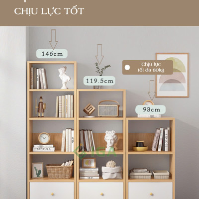 Tủ Sách Gỗ Đa Tầng Phong Cách Nordic - GP144 