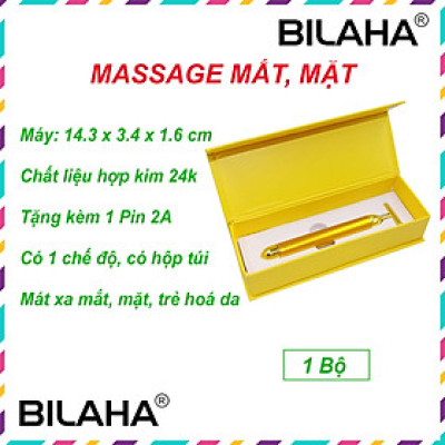 Máy Massage Rung Cầm Tay FullBody Giảm Nếp Nhăn Cây Lăn Nâng Cơ Mặt Thon Gọn (Tặng 1 SP Ngẫu Nhiên) (Hàng Chính Hãng)