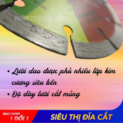 Lưỡi Cắt Gạch 125mm KingTom Sắc Màu Khô - Cắt Gạch Men, Bê Tông