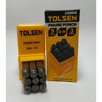 BỘ ĐÓNG SỐ 9 CÂY NHỎ 3mm TOLSEN 25094 - HÀNG CHÍNH HÃNG