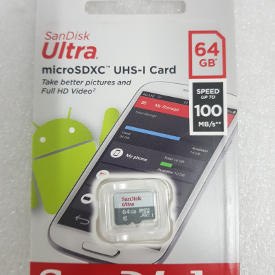Thẻ nhớ điện thoại Micro SDXC SanDiskk UHS-1 64GB Class 10 - Hàng chính hãng