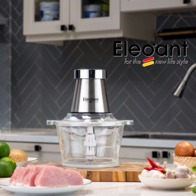 Máy xay thịt đa năng Elegant FC-J08 công suất 350W, cối thủy tinh 1.8L - Hàng chính hãng