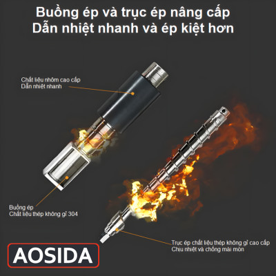 Máy ép dầu Nóng và Lạnh, dùng trong gia đình hoặc nhà hàng. Thương hiệu Anh Quốc AOSIDA cao cấp WF-J118. Hàng chính hãng