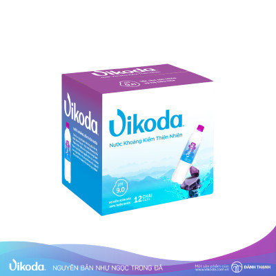 Thùng 12 chai Nước Khoáng Kiềm Thiên Nhiên Vikoda 1.5L