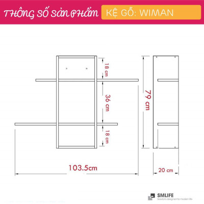 Kệ trang trí mini tiện dụng SMLIFE Wiman