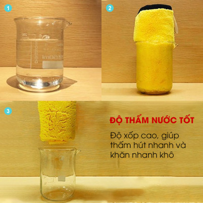 Khăn lau xe ô tô chuyên dụng đa năng microfiber, siêu thấm, khổ to, không để lại bụi vải TÂM LUÂN Chổi lau tẩm dầu - Hàng chính hãng