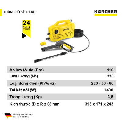 Máy phun rửa áp lực cao Karcher K2 Classic 