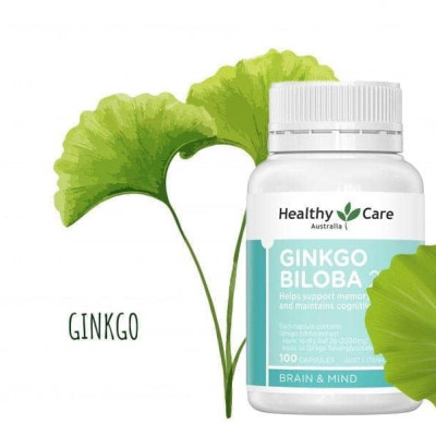 Bổ não Úc Healthy Care Ginkgo Biloba 2000, Giúp tăng tuần hoàn máu não, Cải thiện chức năng nhận thức, Trí nhớ, Giúp an thần và Giảm Stress - QuaTangMe Extaste