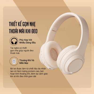 Tai Nghe Bluetooth Chụp Tai , Headphone Không Dây Bluetooth Có Mic Đàm Thoại Tiện Lợi, Có Thể Gấp Gọn , Pin Cực Khỏe Bluetooth 5.3 Cao Cấp Besti - Hàng Chính Hãng