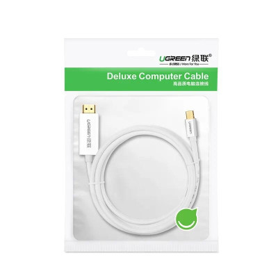 Ugreen UG30841MM121TK 1.5M màu Trắng Bộ chuyển đổi TYPE C sang HDMI dương vỏ bọc nhựa cao cấp - HÀNG CHÍNH HÃNG