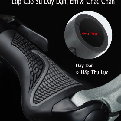 Bộ 2 Bọc Cầm Tay Lái Xe Đạp Cao Su Chống Trơn Trượt (phi 2.2 cm) Dễ Dàng Lắp Đặt Cho Xe Đạp Địa Hình Mai Lee