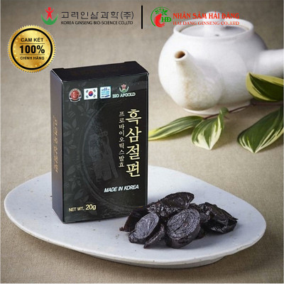 Hắc sâm lát tẩm mật ong chính hãng Hàn Quốc hộp hộp 100G