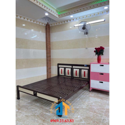 Giường Sắt Hộp Hoa Văn 1m2x2m - ĐẠI THÀNH