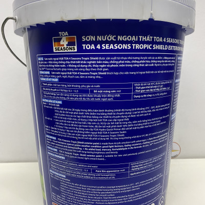 Sơn nước Toa 4 Seasons Tropic shield ngoại thất màu vàng 7930 _ 18L