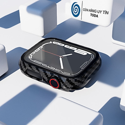 Case Bảo Vệ Mặt Kính Vân Carbon cho Apple Watch 4/5/6/SE/7/8/SE12 Size 40mm / 41mm / 44mm / 45mm - Hàng Chính Hãng