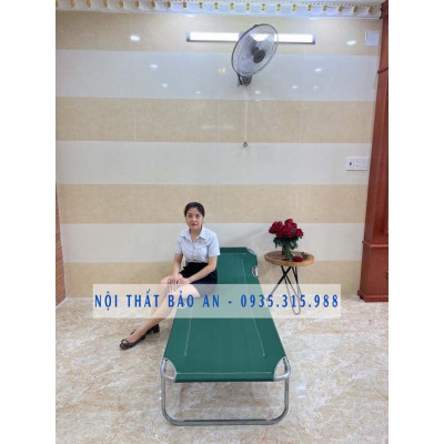 Giường xếp vải khung sắt BẢO AN - Free ship HCM