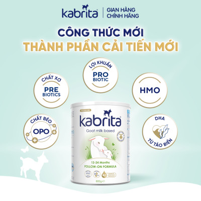 Combo 2 lon Sữa dê Kabrita số 2 cho trẻ từ 12- 24 tháng - Lon 800g