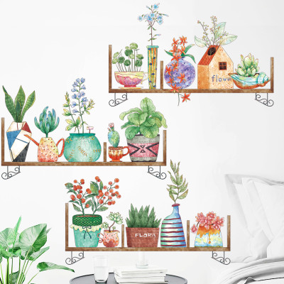 Sticker Giấy Dán Tường Decal Dán tường Mẫu Hoa Lá Cực Xinh ZH004