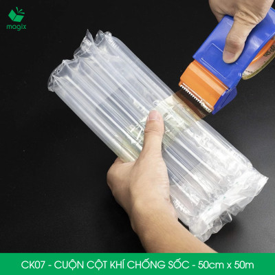Cuộn cột khí chống sốc - 50cm x 50m - Xốp hơi, đệm hơi đóng gói hàng dễ vỡ - CK07