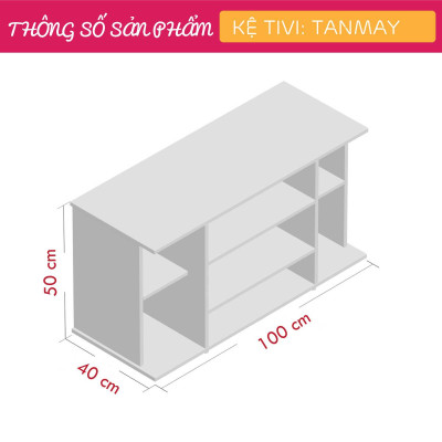 Kệ để tivi phòng ngủ gỗ công nghiệp SMLIFE Tanmay