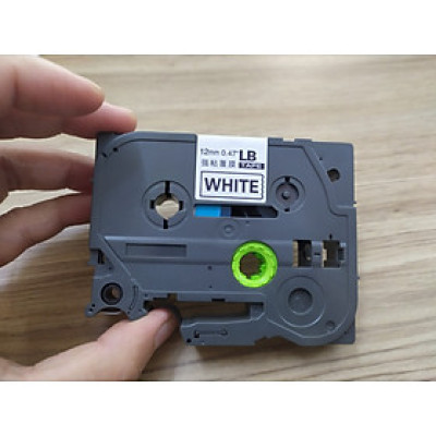 Mực in, Băng mực tương thích 12mm, chữ đen nền trắng mã tz 231