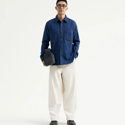 Áo sơ mi jeans nam. Regular - RT 10F24DSH007 | ROUTINE CÀ MAU