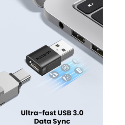 Đầu chuyển USB Type A sang USB Type C 3.1 Ugreen 45275 US701, tốc độ 10Gbps, sạc 18W (Combo 2 Chiếc) - Hàng chính hãng