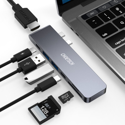 Hub chuyển Choetech HUB-M14 7in 2 dùng cho Macbook- Hàng chính hãng