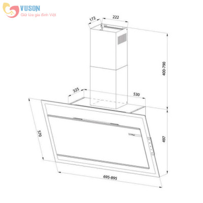 Máy Hút Mùi Eurosun 70CN78W - Hàng chính hãng
