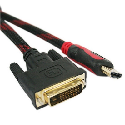 Cáp chuyển đổi HDMI To DVI 1.5m bọc lưới siêu bền Hàng Chính Hãng