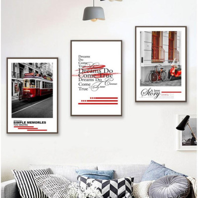 TRANH BỘ 3 TREO TƯỜNG CỠ ĐẠI (40 x 60cm x3 bức) - PHONG CÁCH BẮC ÂU- TB31009FGC1