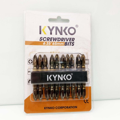 (VỈ 10 CÁI) Mũi bắn vít 2 đầu PH2 chống sốc chiều dài 65mm MVKMXPH2 -65-V10-N4 KYNKO CHÍNH HÃNG