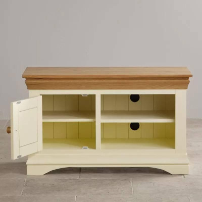 Tủ TV 1 Cánh Country Cottage Gỗ Sồi Ibie LSV1COUO - Trắng (100 x 42 cm)