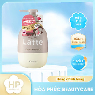 Dầu Xả Dưỡng Tóc Chắc Khỏe Dành Cho Cả Gia Đình Ma & Me Kracie Ma & Me Latte Conditioner 490g