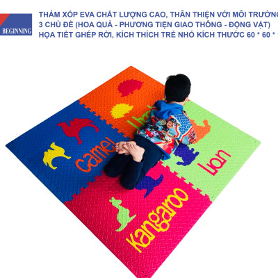 Tấm thảm chơi xếp hình EVA xếp hình lồng vào nhau thân thiện với môi trường dành cho trẻ em để tập bò.