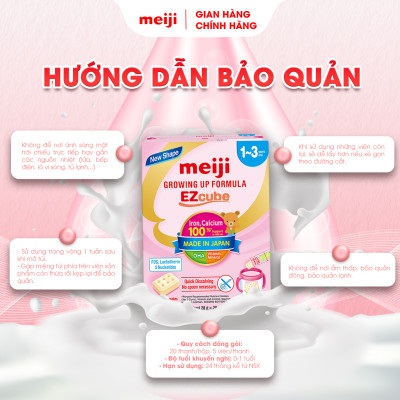 Combo 2 Hộp Sản Phẩm Dinh Dưỡng Công Thức Meiji Growing Up Formula EZcube - Nhập khẩu chính hãng (560g)